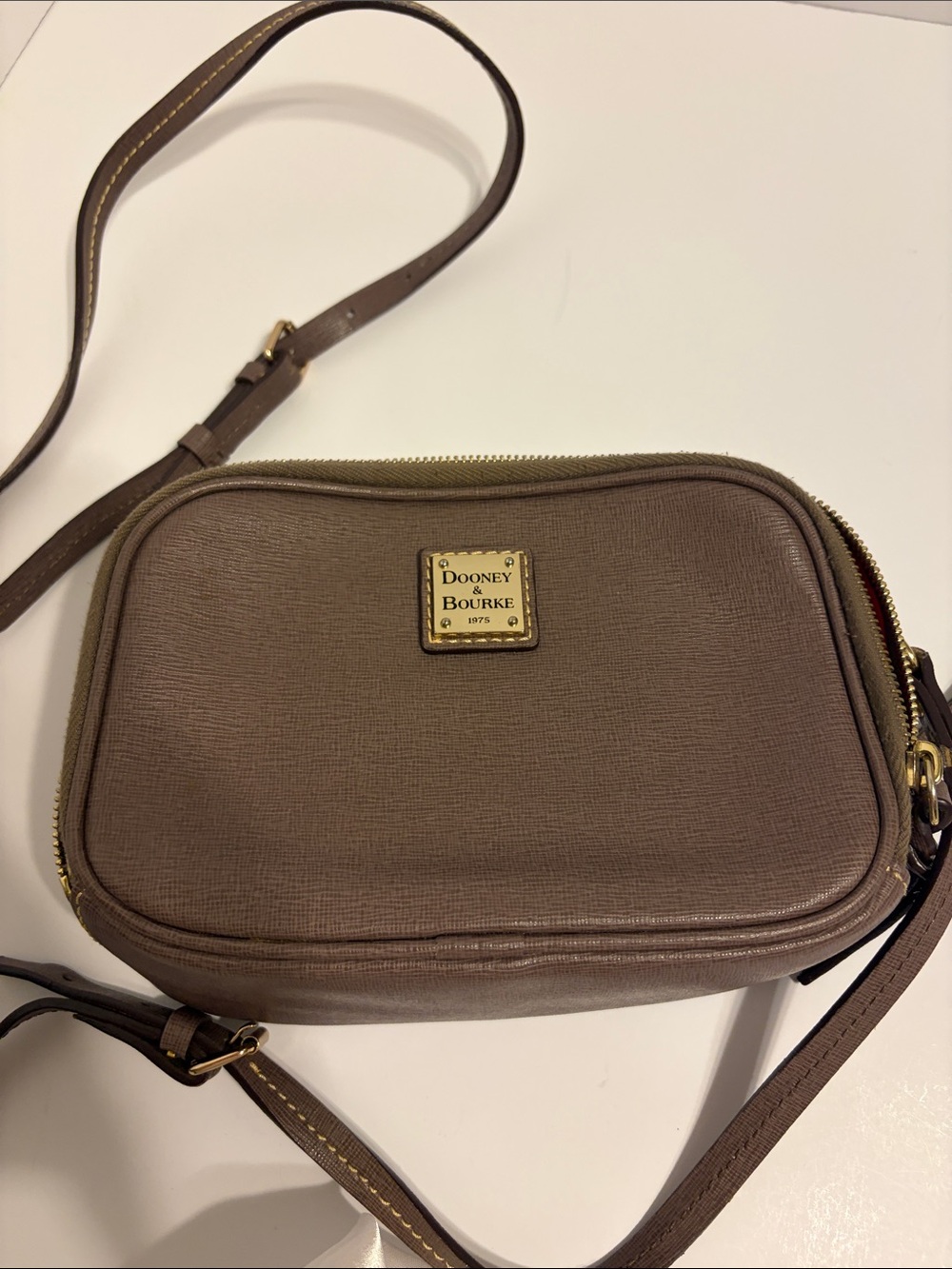 Dooney & Bourke Brown Saffiano Crossbody - Picture 10 of 10
